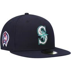 Men's Seattle Mariners New Era Navy 9/11 Memorial Side Patch 59FIFTY Fitted Hat