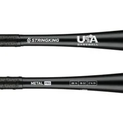 Clearance – StringKing Metal PRO (-10) USA Baseball Bat: SKUSMP10 -Baseball Shop StringKing Baseball Metal Pro USABat Bat 28 Inch Close Up base 2x 800x