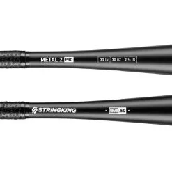 Clearance – 2022 StringKing Metal 2 PRO (-3) BBCOR Baseball Bat -Baseball Shop StringKing Metal 2 Pro BBCOR 33 Inch 30 Ounce Baseball Bat Close Up base 2x 800x