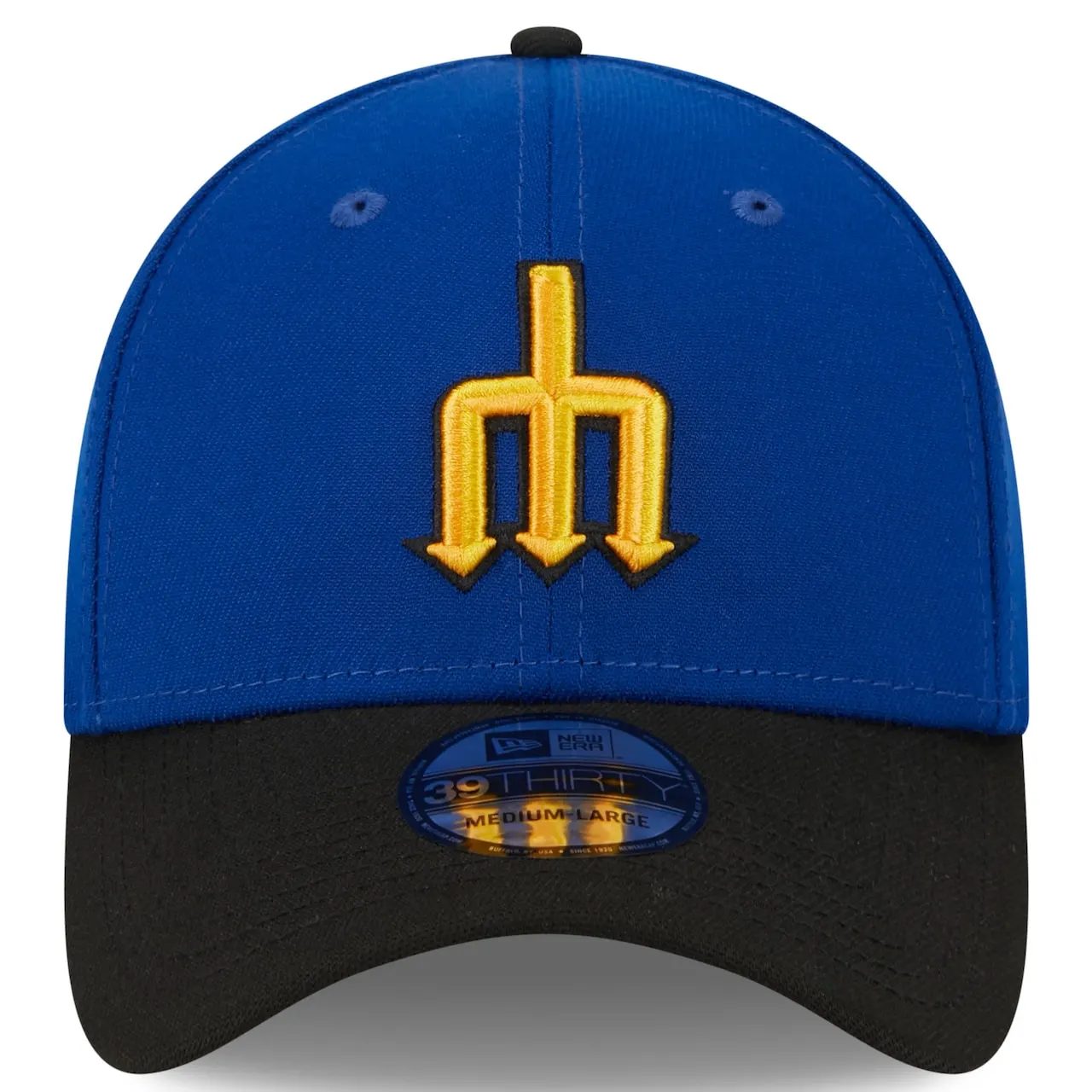 Men's Seattle Mariners New Era Royal/Black 2023 City Connect 39THIRTY Flex Fit Hat 4 Men's Seattle Mariners New Era Royal/Black 2023 City Connect 39THIRTY Flex Fit Hat - Image 2