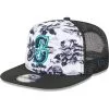 Men's Seattle Mariners New Era White/Black Vacay 2.0 A-Frame Trucker 9FIFTY Snapback Hat