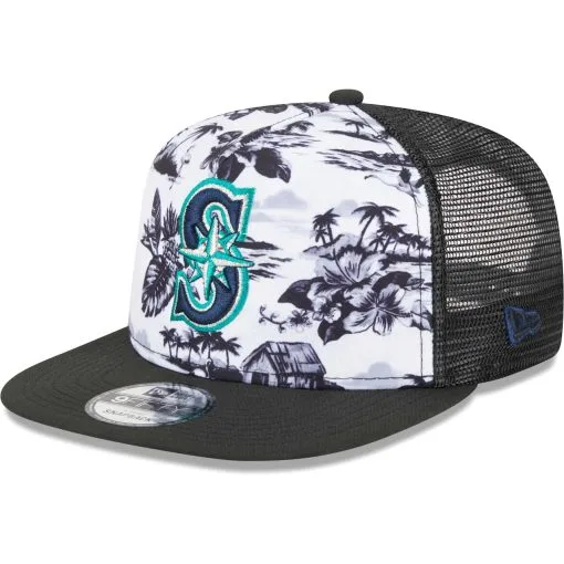 Men's Seattle Mariners New Era White/Black Vacay 2.0 A-Frame Trucker 9FIFTY Snapback Hat 7 Men's Seattle Mariners New Era White/Black Vacay 2.0 A-Frame Trucker 9FIFTY Snapback Hat -Baseball Shop black seattle mariners vacay 20 a frame trucker 9fifty snapback hat ss5 p 200013041pv 1u gjpbbwm2603klkscsfsdv ornwrwitnz39vzfcviyk