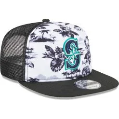 Men's Seattle Mariners New Era White/Black Vacay 2.0 A-Frame Trucker 9FIFTY Snapback Hat -Baseball Shop black seattle mariners vacay 20 a frame trucker 9fifty snapback hat ss5 p 200013041pv 3u gjpbbwm2603klkscsfsdv azz5vvtdxvwtdez8b3s1