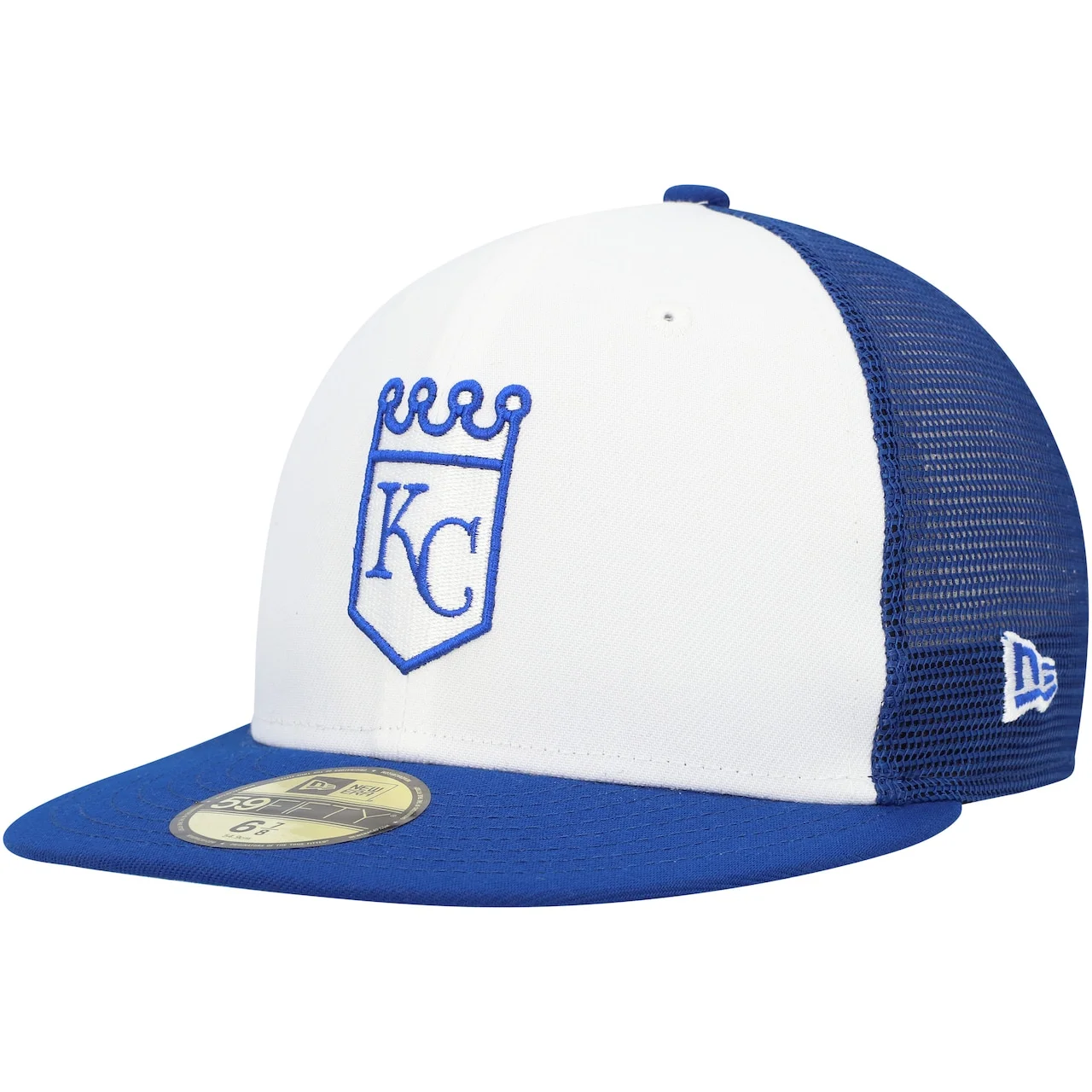 Men's Kansas City Royals New Era White/Blue 2023 On-Field Batting Practice 59FIFTY Fitted Hat 3 Men's Kansas City Royals New Era White/Blue 2023 On-Field Batting Practice 59FIFTY Fitted Hat