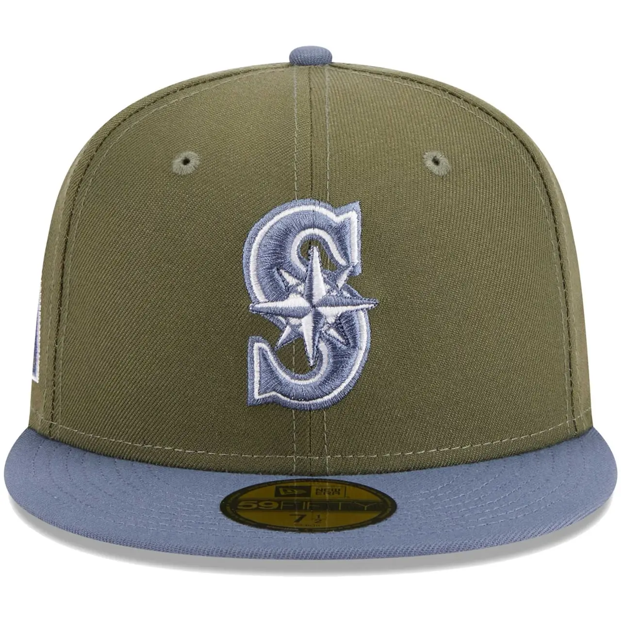 Men's Seattle Mariners New Era Olive/Blue 59FIFTY Fitted Hat 4 Men's Seattle Mariners New Era Olive/Blue 59FIFTY Fitted Hat - Image 2