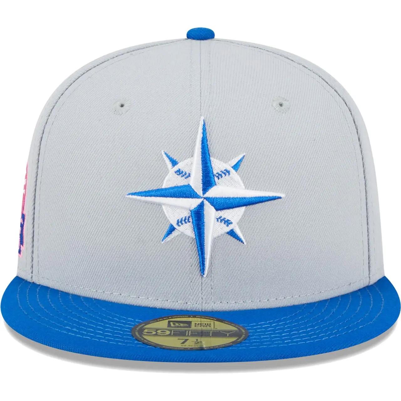 Men's Seattle Mariners New Era Gray/Blue Dolphin 59FIFTY Fitted Hat 4 Men's Seattle Mariners New Era Gray/Blue Dolphin 59FIFTY Fitted Hat - Image 2