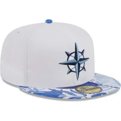 Men's Seattle Mariners New Era White/Blue Flamingo 59FIFTY Fitted Hat -Baseball Shop blue seattle mariners flamingo 59fifty fitted hat ss5 p 200016157pv 3u i26hc8jd5aqdntobfiqkv z4oxj1ebuupjojqte4cd