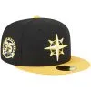 Men's Seattle Mariners New Era Black/Gold 59FIFTY Fitted Hat -Baseball Shop gold seattle mariners 59fifty fitted hat ss5 p 200015988pv 1u 4tek5zazheq8bz1zczrzv yhyho1kus2wii9dvxxyr