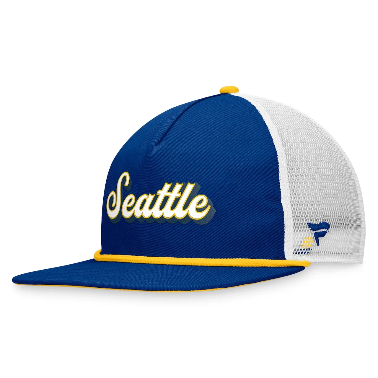 Men's Seattle Mariners Fanatics Branded Royal Heritage Golfer Snapback Hat - Image 3