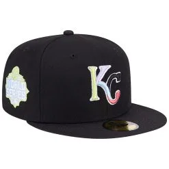 Men's Kansas City Royals New Era Black Multi-Color Pack 59FIFTY Fitted Hat
