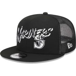 Men's Seattle Mariners New Era Black Street Trucker 9FIFTY Snapback Hat -Baseball Shop mens new era black seattle mariners street trucker 9fifty snapback hat ss5 p 4640904pv 3u lvz3hniy3abfqcfelgkzv gy3gonhzhxklaz74echi