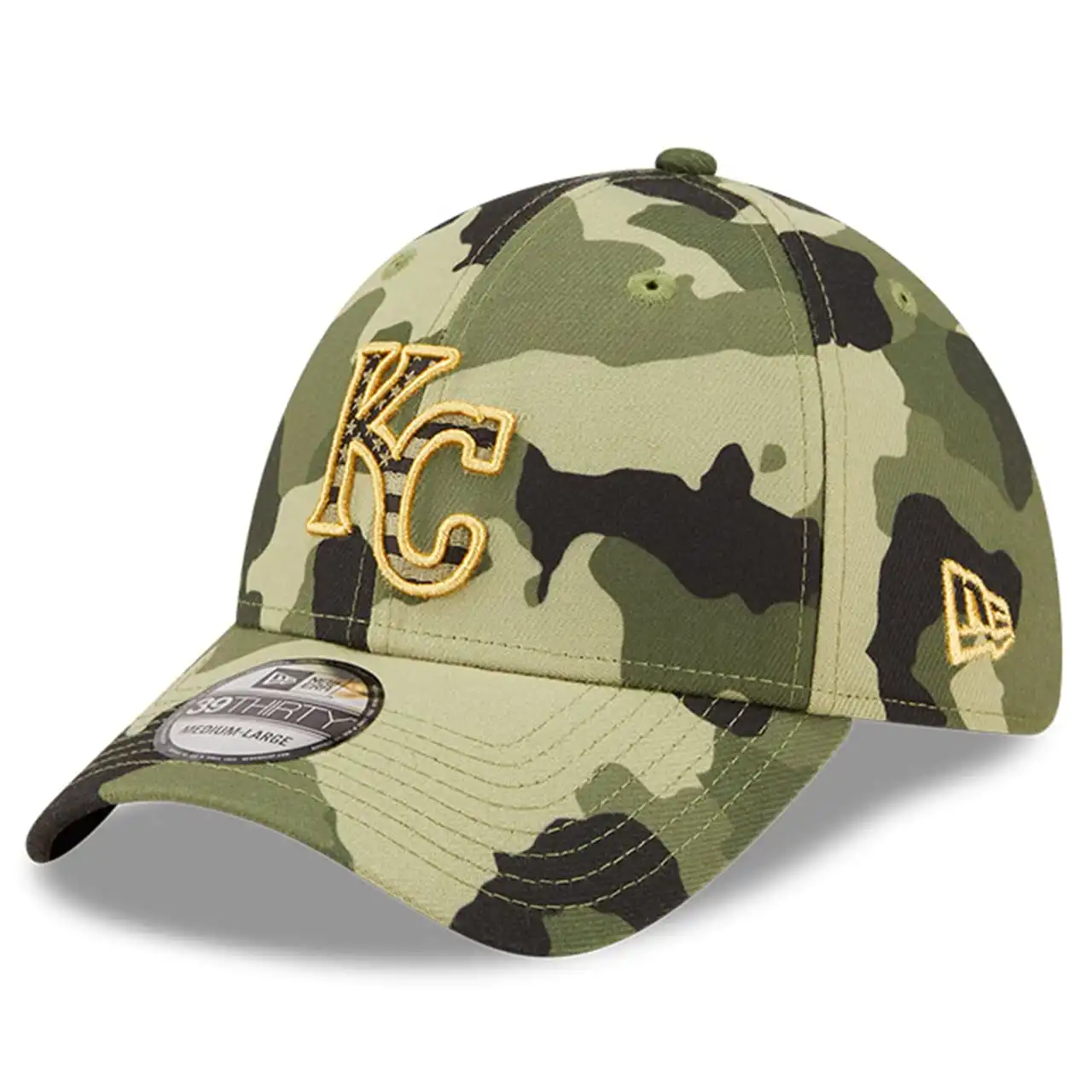Men's Kansas City Royals New Era Camo 2022 Armed Forces Day 39THIRTY Flex Hat 5 Men's Kansas City Royals New Era Camo 2022 Armed Forces Day 39THIRTY Flex Hat - Image 3