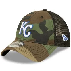 Men's Kansas City Royals New Era Camo 9TWENTY Trucker Snapback Hat