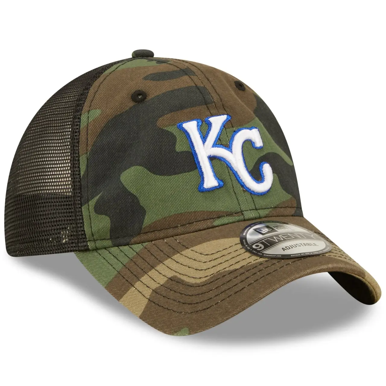 Men's Kansas City Royals New Era Camo 9TWENTY Trucker Snapback Hat 5 Men's Kansas City Royals New Era Camo 9TWENTY Trucker Snapback Hat - Image 3