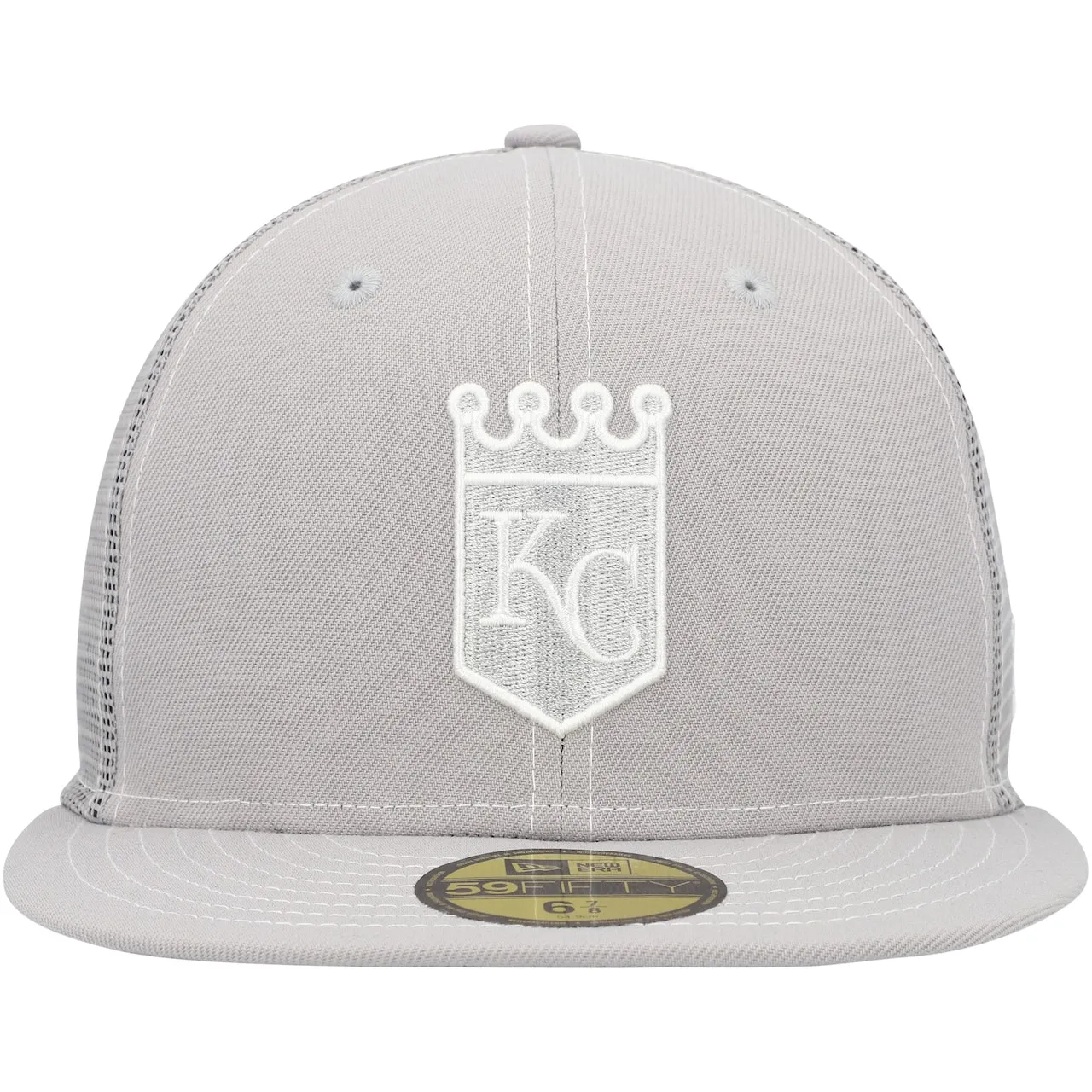 Men's Kansas City Royals New Era Gray 2023 On-Field Batting Practice 59FIFTY Fitted Hat 4 Men's Kansas City Royals New Era Gray 2023 On-Field Batting Practice 59FIFTY Fitted Hat - Image 2