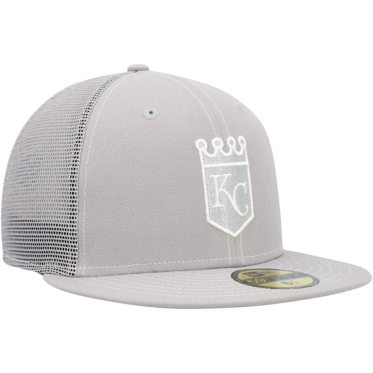 Men's Kansas City Royals New Era Gray 2023 On-Field Batting Practice 59FIFTY Fitted Hat 5 Men's Kansas City Royals New Era Gray 2023 On-Field Batting Practice 59FIFTY Fitted Hat - Image 3