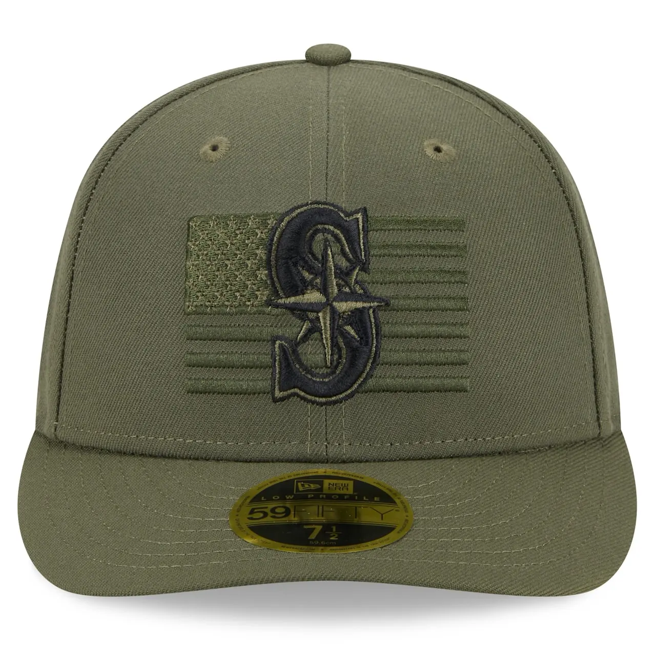 Men's Seattle Mariners New Era Green 2023 Armed Forces Day Low Profile 59FIFTY Fitted Hat 4 Men's Seattle Mariners New Era Green 2023 Armed Forces Day Low Profile 59FIFTY Fitted Hat - Image 2