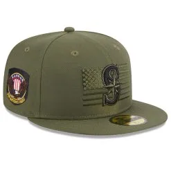 Men's Seattle Mariners New Era Green 2023 Armed Forces Day On-Field 59FIFTY Fitted Hat
