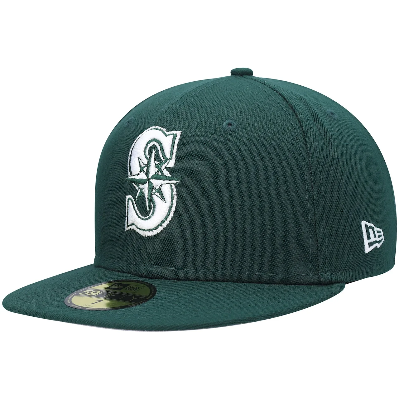 Men's Seattle Mariners New Era Green White Logo 59FIFTY Fitted Hat 3 Men's Seattle Mariners New Era Green White Logo 59FIFTY Fitted Hat