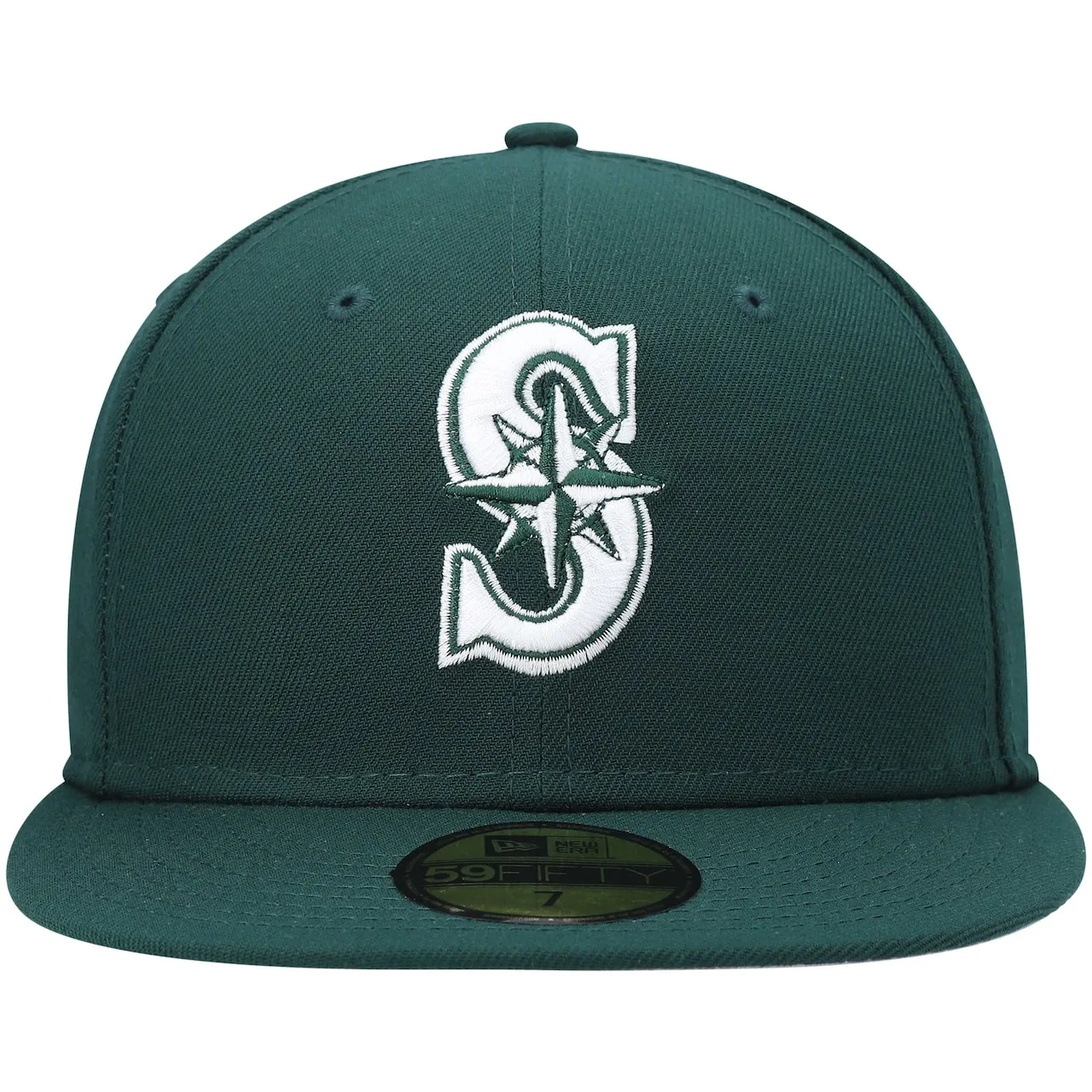 Men's Seattle Mariners New Era Green White Logo 59FIFTY Fitted Hat 4 Men's Seattle Mariners New Era Green White Logo 59FIFTY Fitted Hat - Image 2