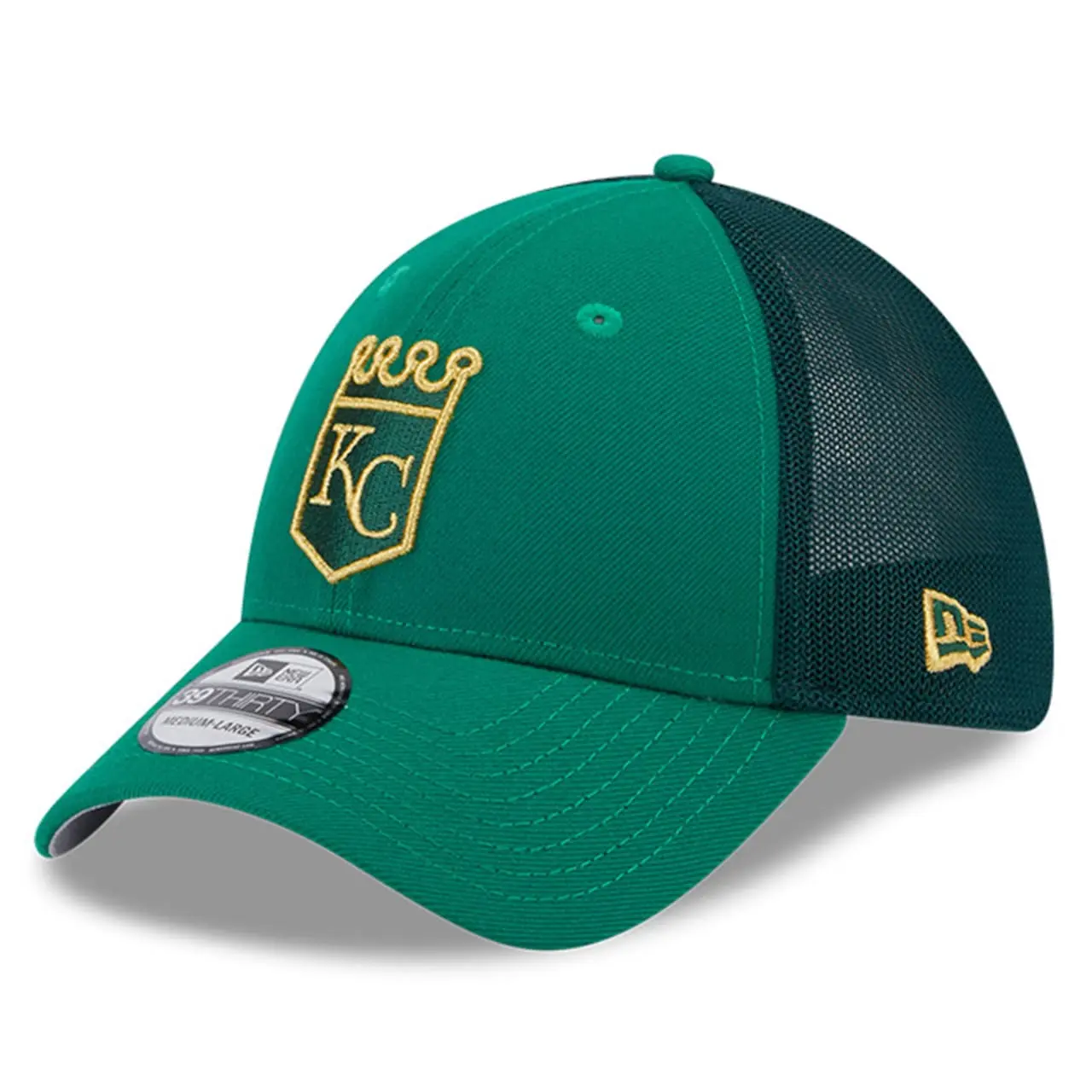 Men's Kansas City Royals New Era Kelly Green 2023 St. Patrick's Day 39THIRTY Flex Hat 3 Men's Kansas City Royals New Era Kelly Green 2023 St. Patrick's Day 39THIRTY Flex Hat