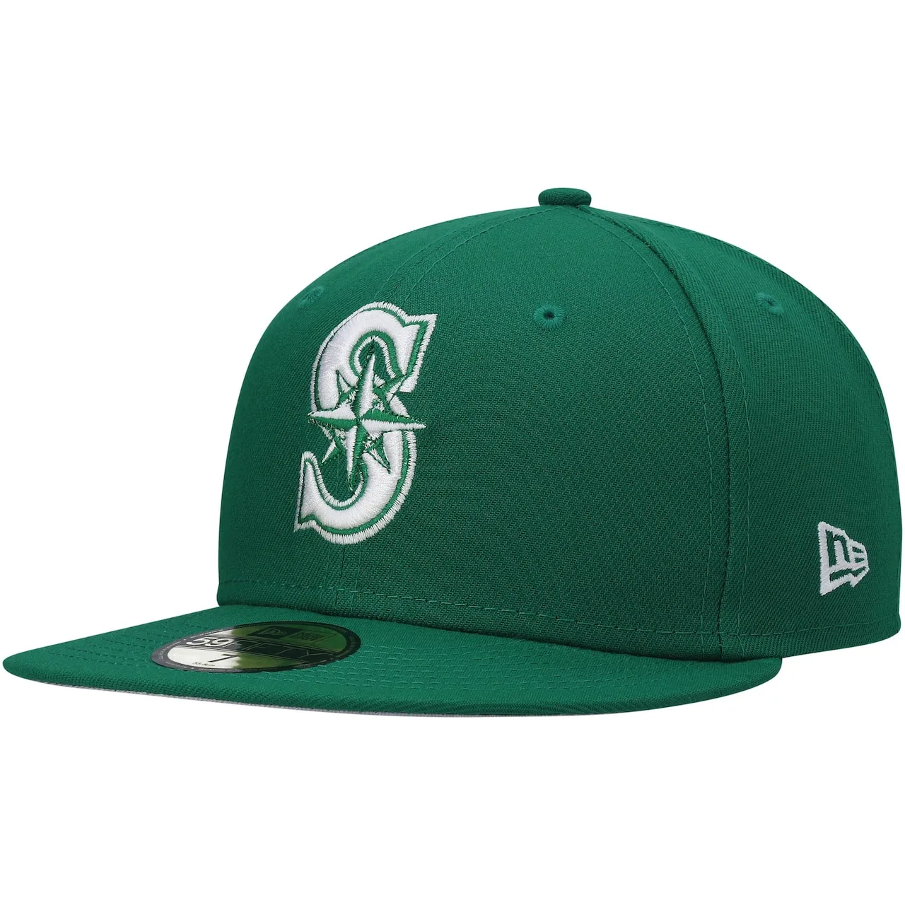 Men's Seattle Mariners New Era Kelly Green White Logo 59FIFTY Fitted Hat 3 Men's Seattle Mariners New Era Kelly Green White Logo 59FIFTY Fitted Hat