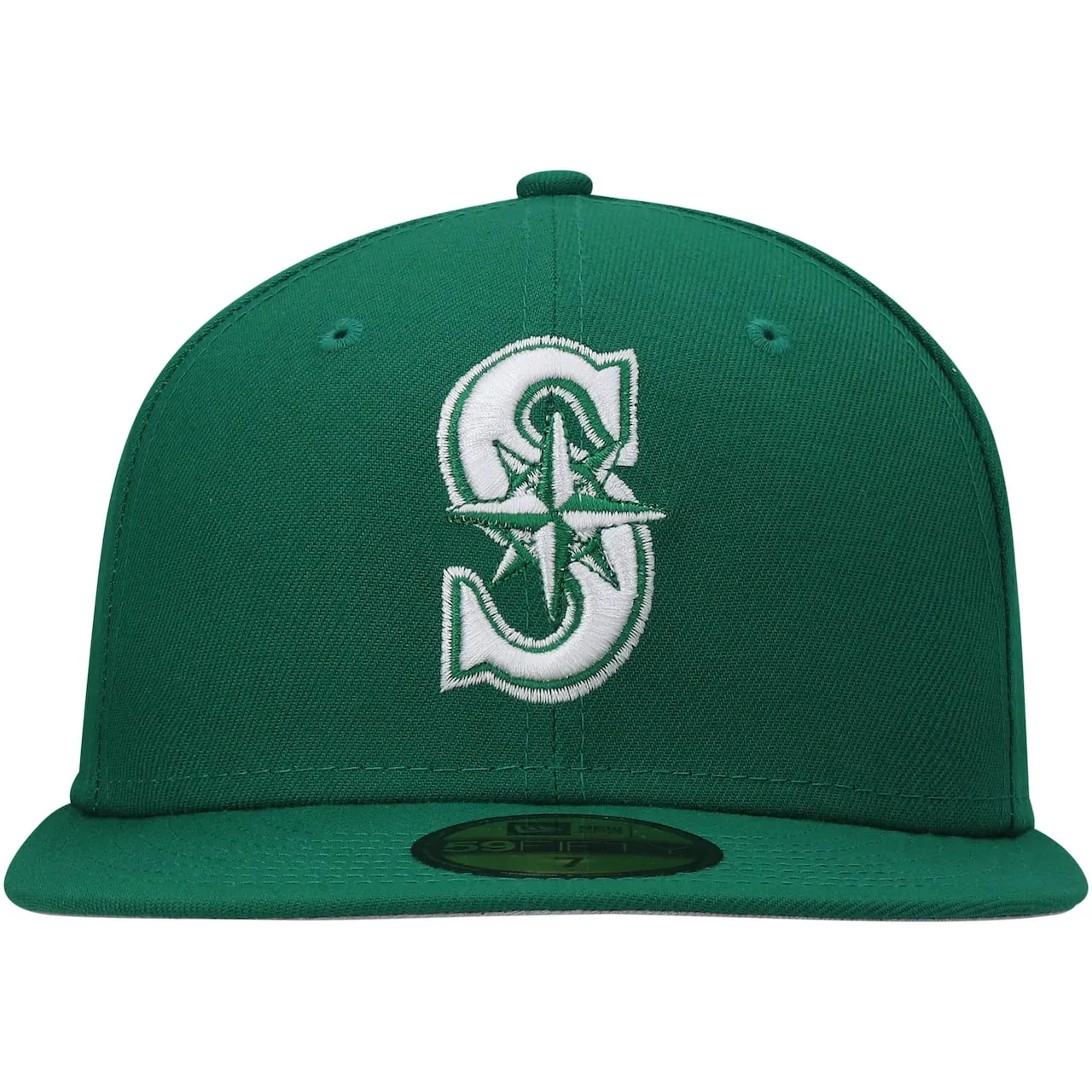 Men's Seattle Mariners New Era Kelly Green White Logo 59FIFTY Fitted Hat 4 Men's Seattle Mariners New Era Kelly Green White Logo 59FIFTY Fitted Hat - Image 2