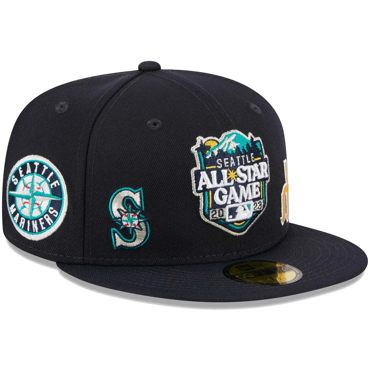 Men's Seattle Mariners New Era Navy 2023 MLB All-Star Game Multi-Patch 59FIFTY Fitted Hat 3 Men's Seattle Mariners New Era Navy 2023 MLB All-Star Game Multi-Patch 59FIFTY Fitted Hat