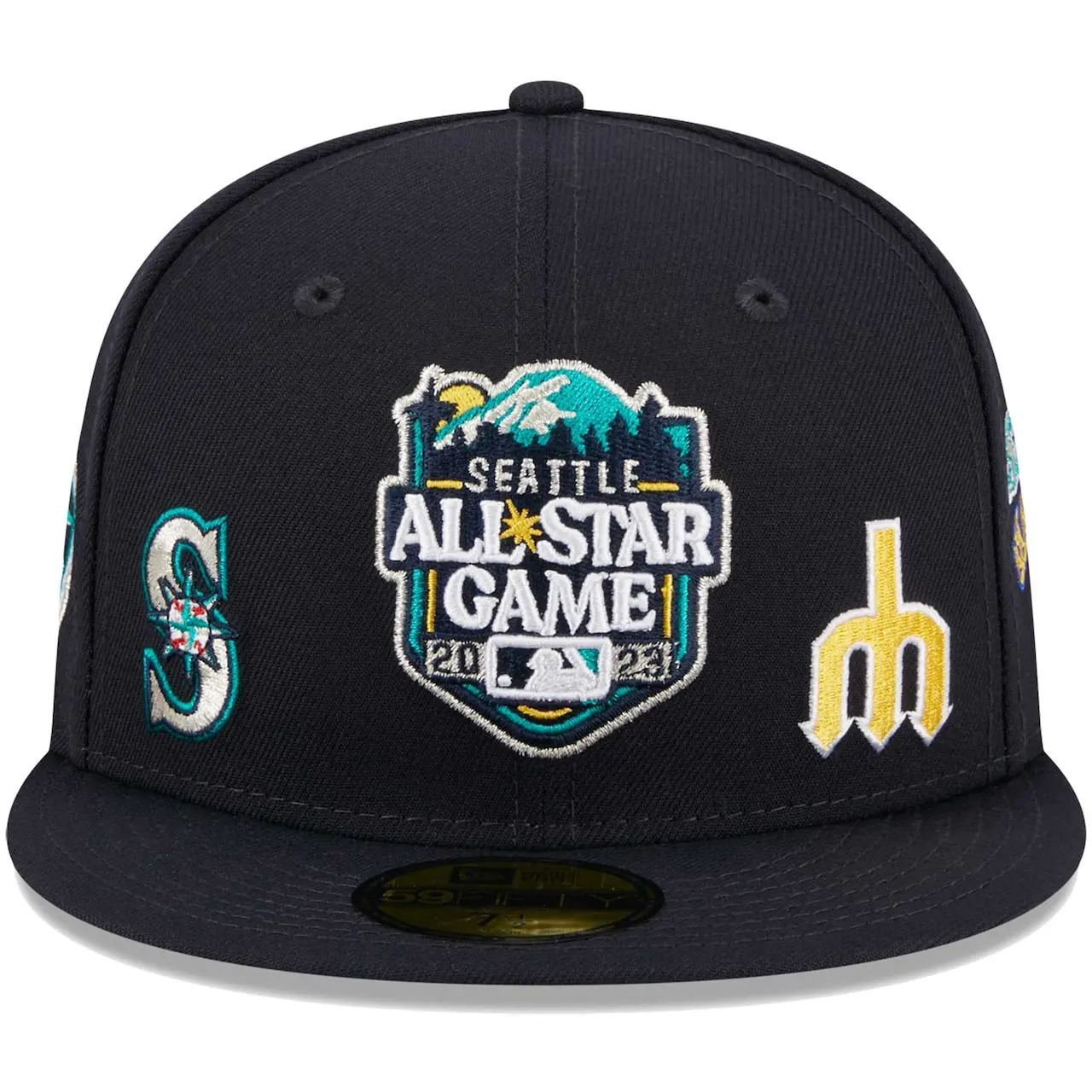 Men's Seattle Mariners New Era Navy 2023 MLB All-Star Game Multi-Patch 59FIFTY Fitted Hat 4 Men's Seattle Mariners New Era Navy 2023 MLB All-Star Game Multi-Patch 59FIFTY Fitted Hat - Image 2