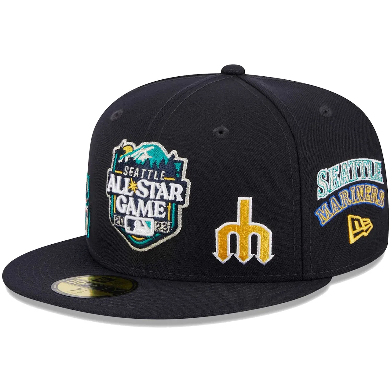 Men's Seattle Mariners New Era Navy 2023 MLB All-Star Game Multi-Patch 59FIFTY Fitted Hat 5 Men's Seattle Mariners New Era Navy 2023 MLB All-Star Game Multi-Patch 59FIFTY Fitted Hat - Image 3