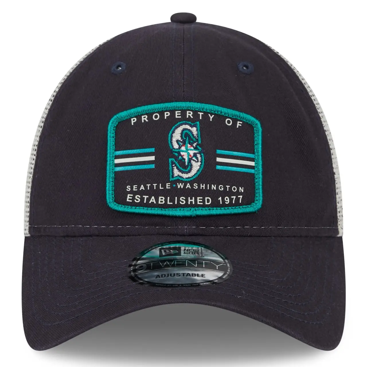 Men's Seattle Mariners New Era Navy Property Trucker 9TWENTY Snapback Hat 4 Men's Seattle Mariners New Era Navy Property Trucker 9TWENTY Snapback Hat - Image 2
