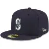 Men's Seattle Mariners New Era Navy White Logo 59FIFTY Fitted Hat -Baseball Shop mens new era navy seattle mariners white logo 59fifty fitted hat pi4208000 altimages ff 4208763 853acae601651486fe88alt1 full