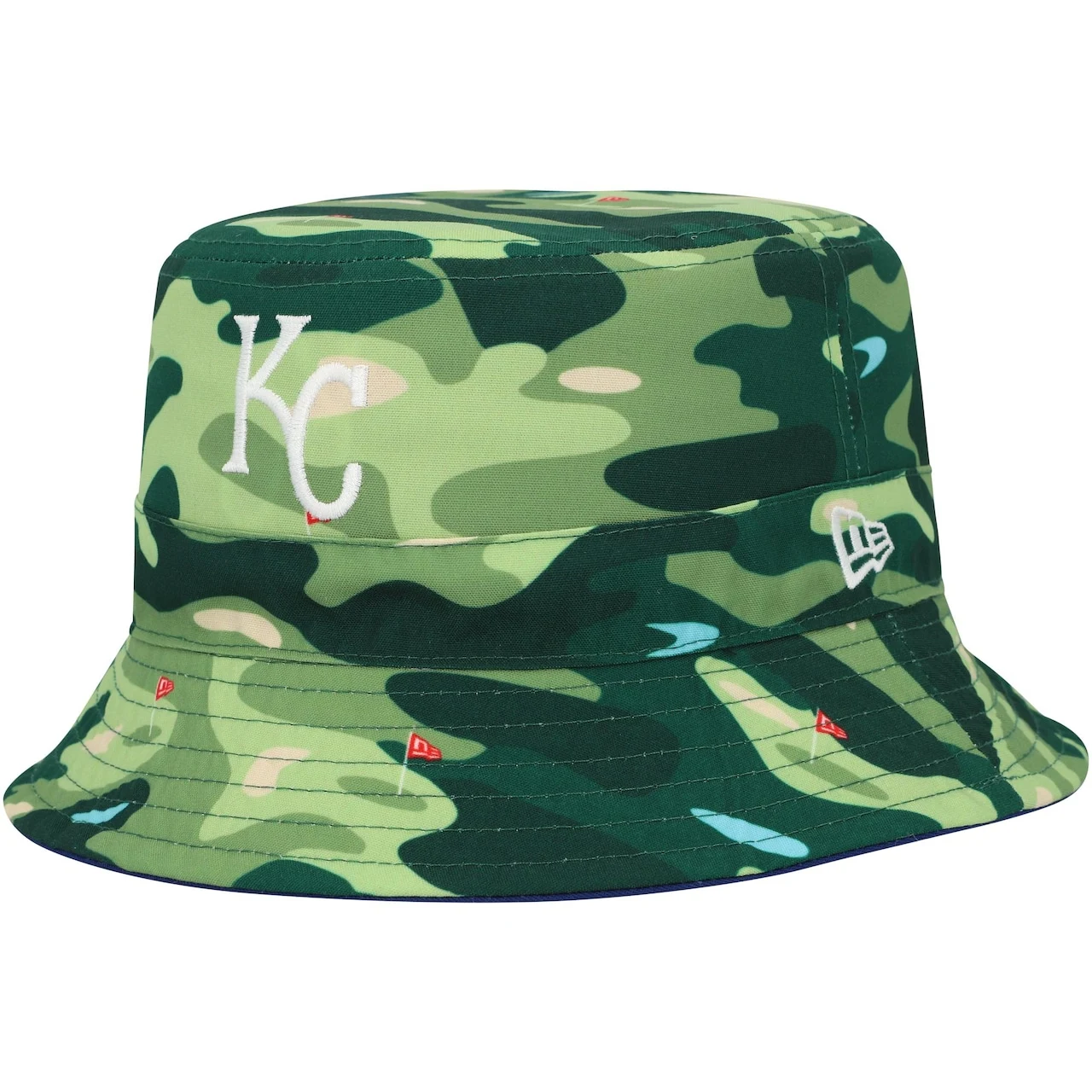 Men's Kansas City Royals New Era Royal Reverse Bucket Hat 5 Men's Kansas City Royals New Era Royal Reverse Bucket Hat - Image 3