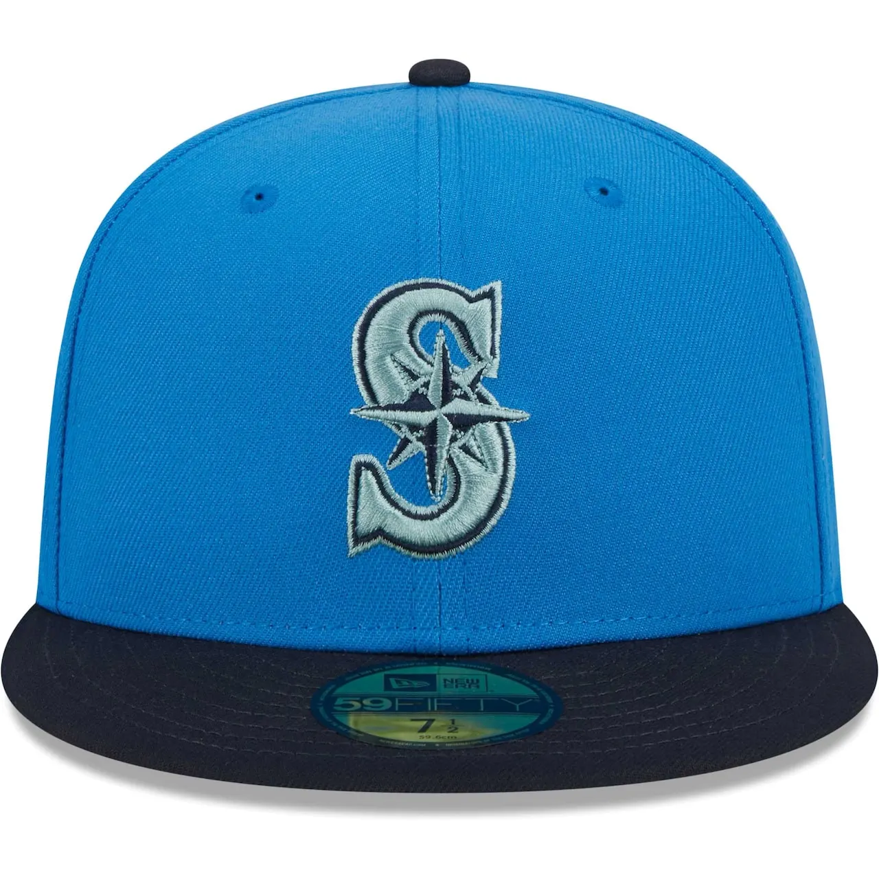 Men's Seattle Mariners New Era Royal 59FIFTY Fitted Hat 4 Men's Seattle Mariners New Era Royal 59FIFTY Fitted Hat - Image 2