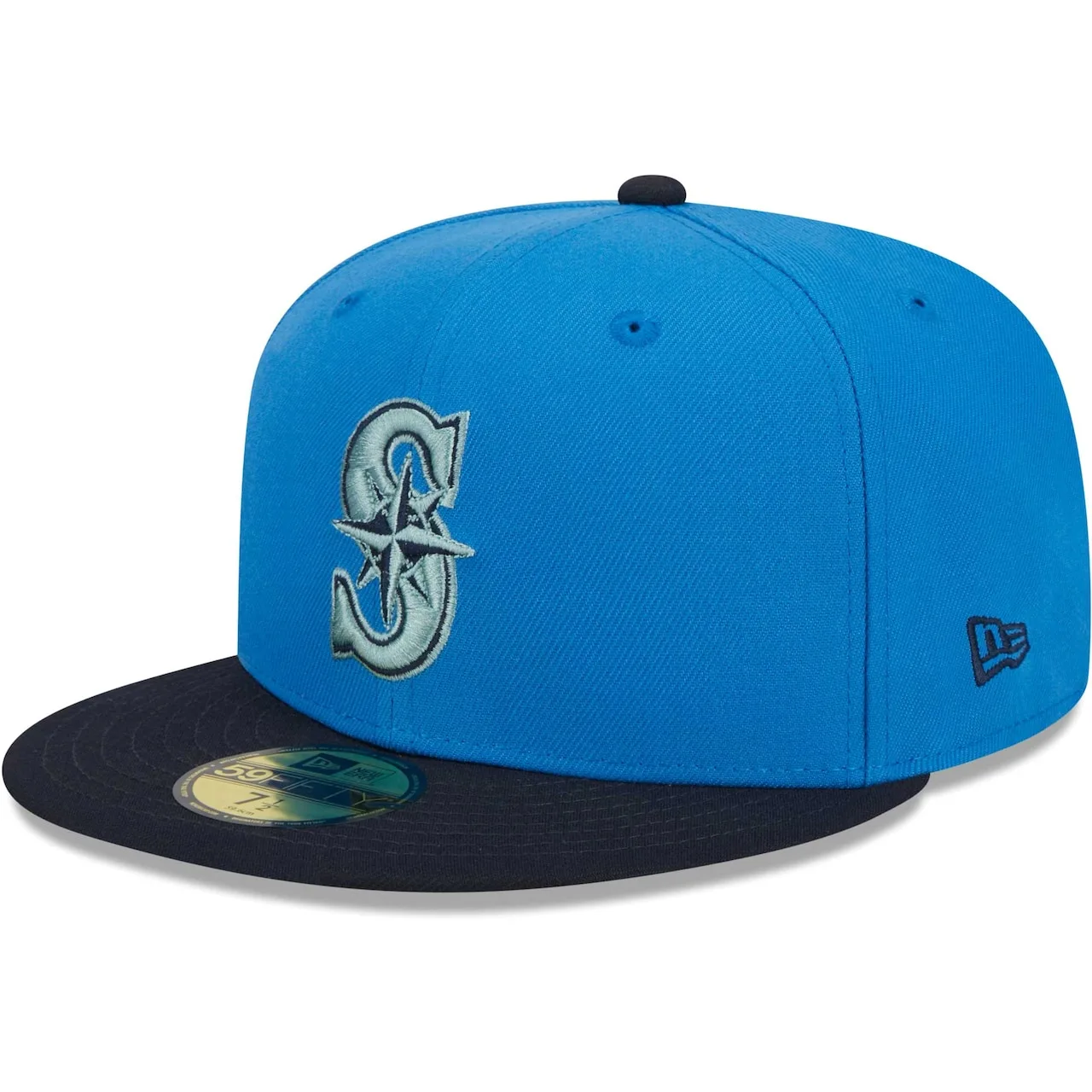 Men's Seattle Mariners New Era Royal 59FIFTY Fitted Hat 5 Men's Seattle Mariners New Era Royal 59FIFTY Fitted Hat - Image 3