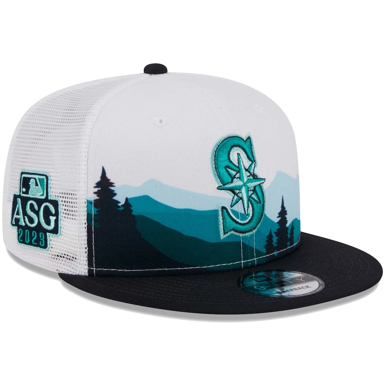 Men's Seattle Mariners New Era White 2023 MLB All-Star Game Mountain 9FIFTY Snapback Hat 3 Men's Seattle Mariners New Era White 2023 MLB All-Star Game Mountain 9FIFTY Snapback Hat