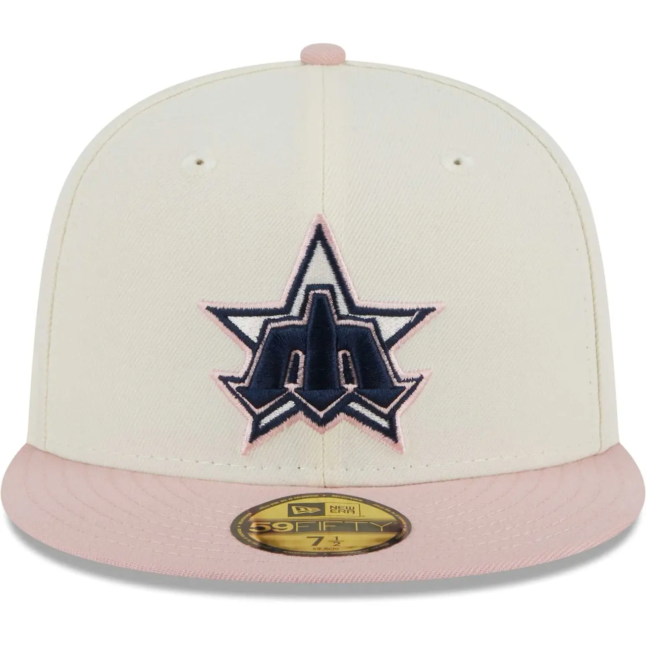 Men's Seattle Mariners New Era White/Pink Chrome Rogue 59FIFTY Fitted Hat 4 Men's Seattle Mariners New Era White/Pink Chrome Rogue 59FIFTY Fitted Hat - Image 2