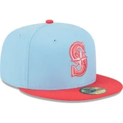 Men's Seattle Mariners New Era Light Blue/Red Spring Color Two-Tone 59FIFTY Fitted Hat -Baseball Shop red seattle mariners spring color two tone 59fifty fitted hat ss5 p 5000269pv 3u 61pykouflkr3dyvfhq6kv 1woyiwznd6jine2ynjyl