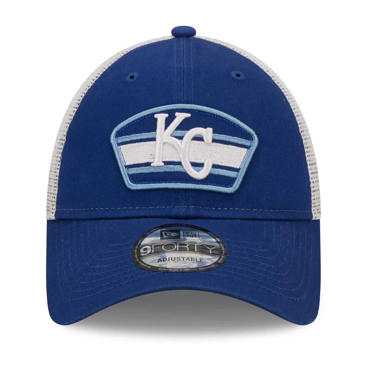 Men's Kansas City Royals New Era Royal/White Logo Patch 9FORTY Trucker Snapback Hat 4 Men's Kansas City Royals New Era Royal/White Logo Patch 9FORTY Trucker Snapback Hat - Image 2