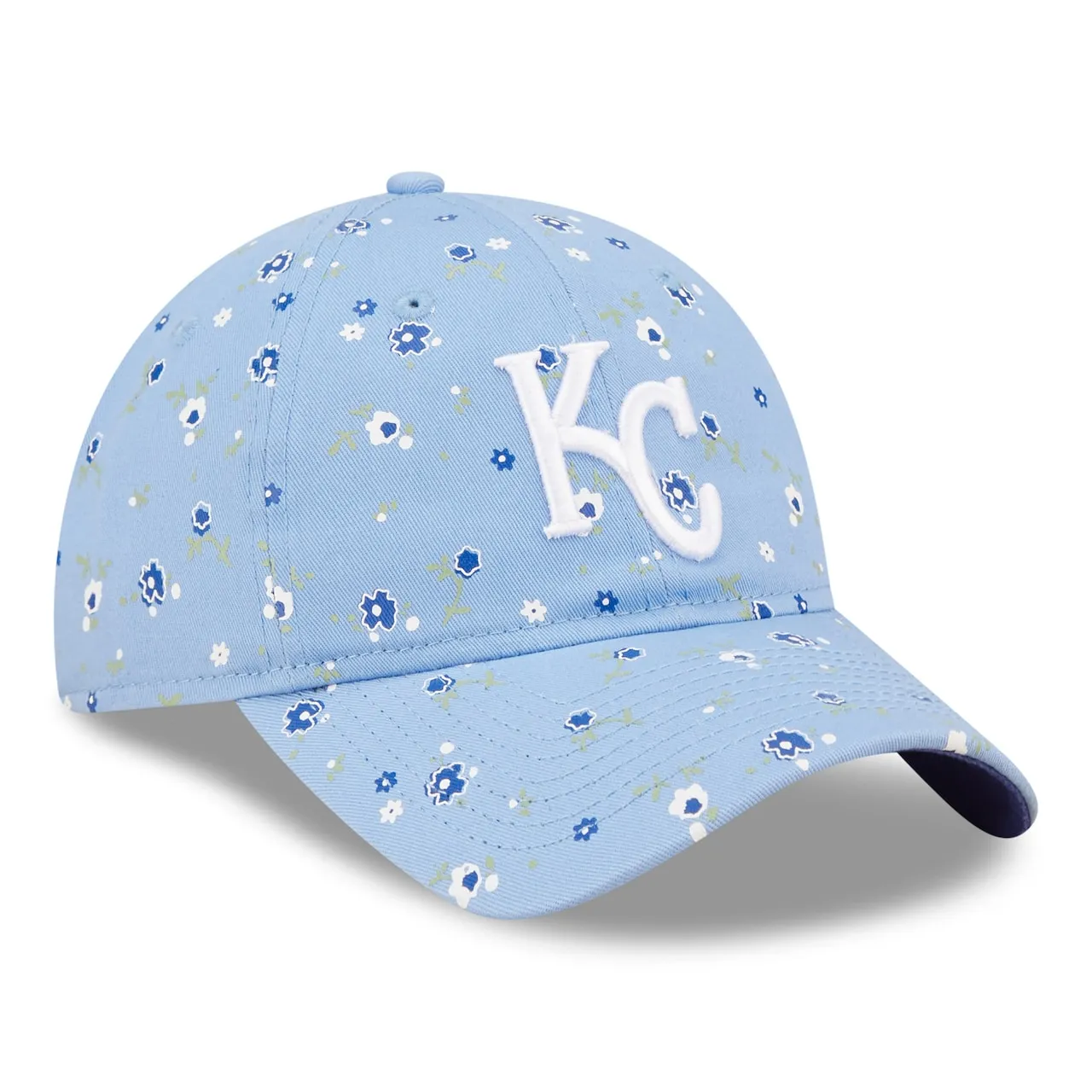 Women's Kansas City Royals New Era Light Blue Floral 9TWENTY Adjustable Hat 5 Women's Kansas City Royals New Era Light Blue Floral 9TWENTY Adjustable Hat - Image 3