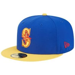 Men's Seattle Mariners New Era Royal/Yellow Empire 59FIFTY Fitted Hat -Baseball Shop yellow seattle mariners empire 59fifty fitted hat ss5 p 200006654pv 3u enid1boe5dqkidonrkz7v 6gcrg3hgdfreiwf8abhc